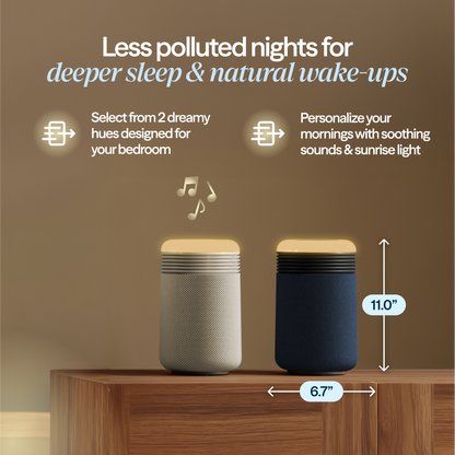 Mini Restful™ Sunrise Clock Air Purifier Bundle Coastal Beige