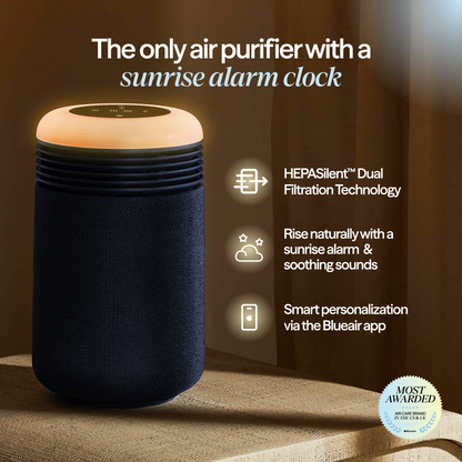 Mini Restful™ Sunrise Clock Air Purifier in Midnight