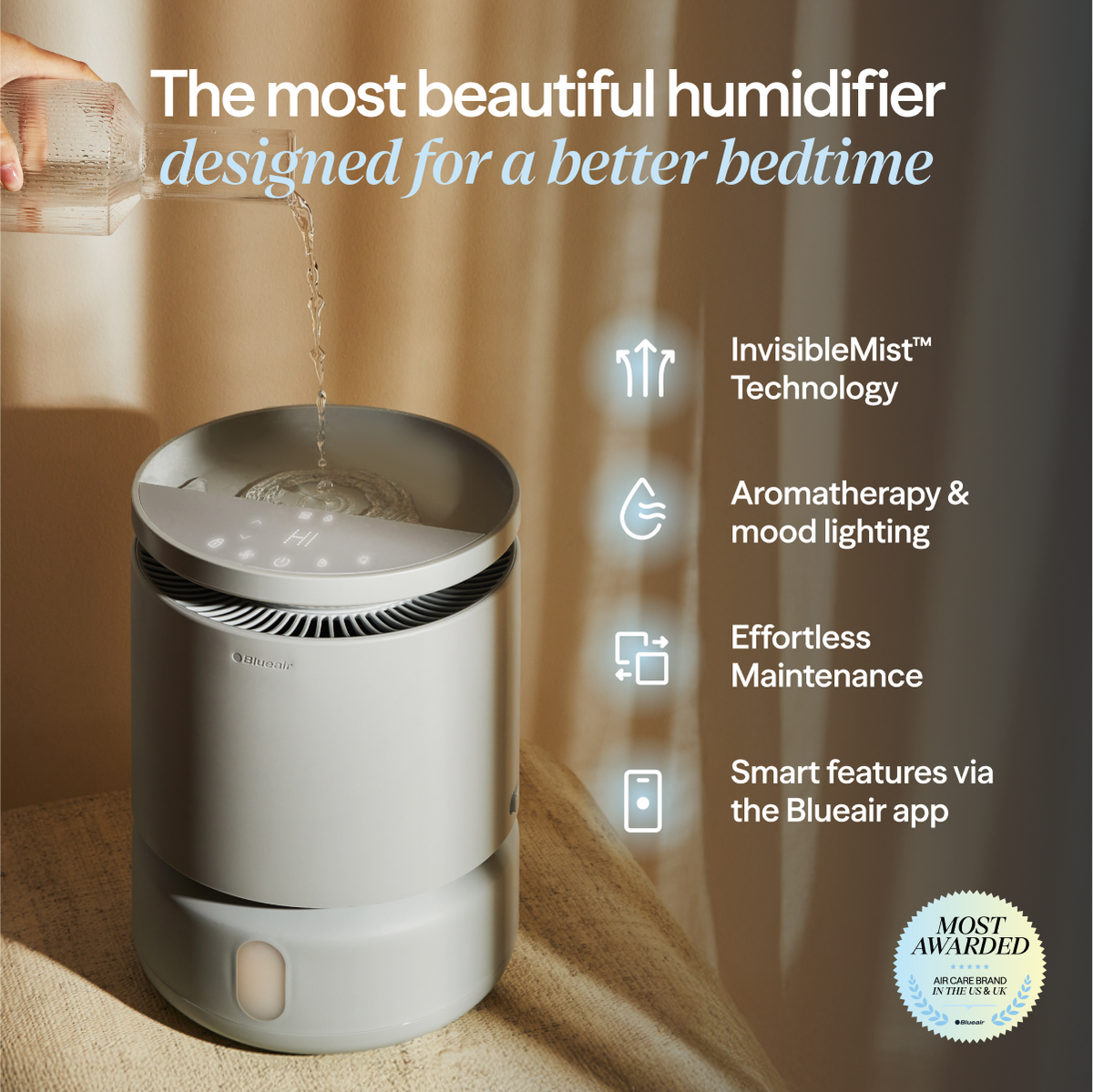 DreamWell™ Humidifier 1 Gallon Stone Grey Bundle