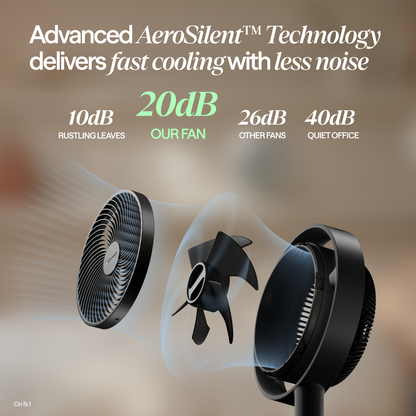 Pedestal Air Circulator Fan - Night Charcoal