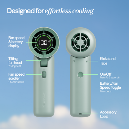 AlwaysCool Portable Handheld Fan  - Arctic Sage
