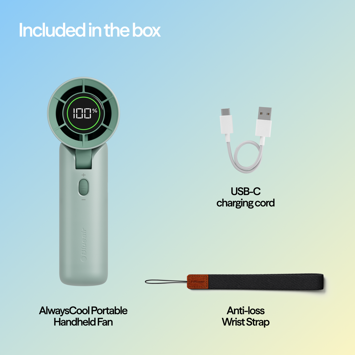 AlwaysCool Portable Handheld Fan  - Arctic Sage