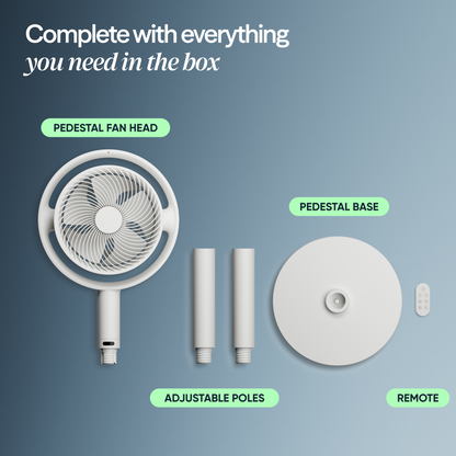 Pedestal Air Circulator Fan - Cloud Linen